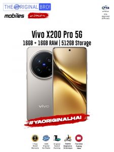 Vivo X200 Pro 5G - 16GB RAM - 512GB Storage - PTA Approved - 1 Year Warranty - Black - The Original Bro Mobiles - TOB40
